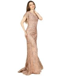 Lara - Cap Sleeve Mermaid V-neck Gown - Lyst
