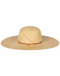 Ralph Lauren - Logo Charm Raffia Sun Hat - Lyst