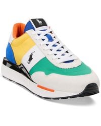 Polo Ralph Lauren - Train 89 Paneled Colorblocked Lace-up Sneakers - Lyst