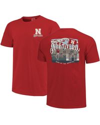 Image One - Nebraska Huskers Comfort Colors Campus Scene Drawing Script T-shirt - Lyst