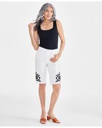 Style & Co. - Embroidered Mid-rise Bermuda Shorts - Lyst