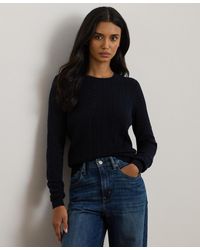 Ralph Lauren - Long Sleeves Pointelle-knit Sweater - Lyst