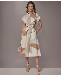 Donna Karan - Collared Neck Shirt Dress - Lyst