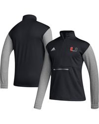 adidas - Miami Hurricanes Sideline Aeroready Half-zip Top - Lyst