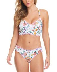 Jessica Simpson - Floral Print Bikini Top Matching Bottom - Lyst