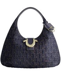 True Religion - Quilted Horseshoe Large Denim Hobo - Lyst