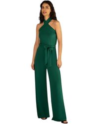 Yumi' - Cross Over Halter Neck Jumpsuit - Lyst