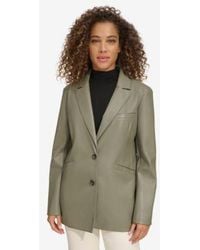 Levi's - Levis Single Breasted Faux Leather Blazer - Lyst