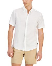 Michael Kors - Slim-fit Linen Short-sleeve Shirt - Lyst