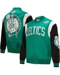 Mitchell & Ness - And Boston Celtics Vintage Team Origins Satin Full-snap Jacket - Lyst