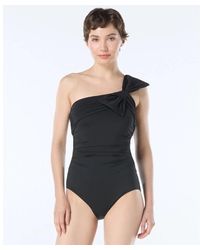 Carmen Marc Valvo - Ruched One-shoulder One Piece Swimsuit - Lyst