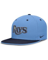 Nike - Light Blue/navy Tampa Bay Rays True Primetime Two-tone Performance Fitted Hat - Lyst