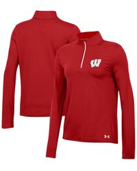 Under Armour - Wisconsin Badgers Gameday Knockout Quarter-zip Top - Lyst