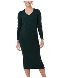 Ripe Maternity - Maternity Ripe Heidi Cross Front Nursing Knit Dress - Lyst