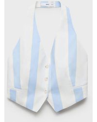 Mango - Striped Halter Vest - Lyst
