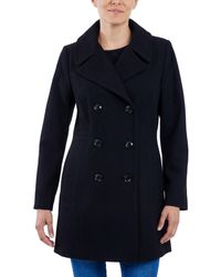 Anne Klein - Double-breasted Peacoat - Lyst