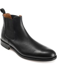 Taft - Hiro Leather And Embossed Croc Detailing Chelsea Boots - Lyst