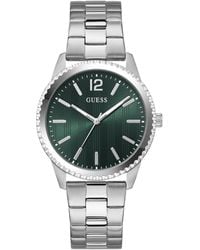 Guess - Tone Stainless Steel Analog Watch - Lyst
