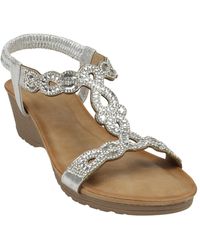 Gc Shoes - Damaris Embellished Slingback Wedge Sandals - Lyst