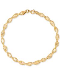Macy's - Twist Style Textured Rope Mirror Chain Link Bracelet - Lyst