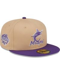 KTZ - Peach/purple Miami Marlins 2003 World Series Side Patch 59fifty Fitted Hat - Lyst