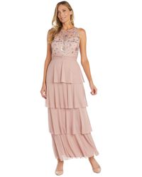 R & M Richards - Embellished Illusion-bodice Gown - Lyst