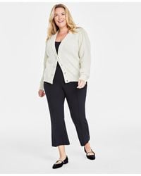 On 34th - Trendy Plus Size Ponte Kick-flare Ankle Pants - Lyst