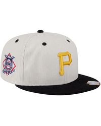 KTZ - Cream/black Pittsburgh Pirates Two-tone Corduroy 59fifty Fitted Hat - Lyst