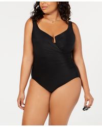 Miraclesuit - Plus Size Escape Underwire Allover-slimming Wrap One-piece Swimsuit - Lyst