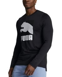 PUMA - All In Regular-fit Logo Graphic Long-sleeve T-shirt - Lyst