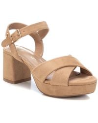 Xti - Suede Heeled Platform Sandals By - Lyst