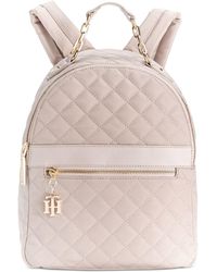 Tommy Hilfiger Logo-charm Backpack in Blue | Lyst
