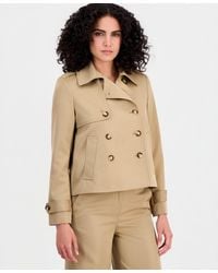Tahari - Cropped Trench Coat - Lyst
