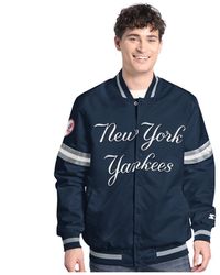 Starter - Â New York Yankees Scout Full-snap Varsity Jacket - Lyst