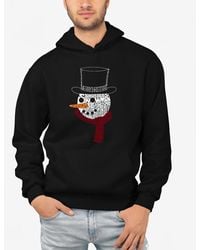 LA Pop Art - Snowman Face Word Art Hooded Sweatshirt - Lyst