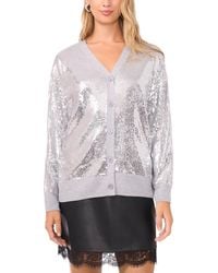 Vince Camuto - Sequin Long Sleeves Cardigan Sweater - Lyst