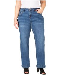 Standards & Practices - Plus Size Stretch Slim Straight Fit Jeans - Lyst