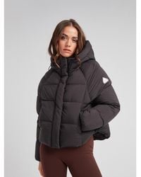 Jacket - Cloud Cropped Hooded Puffer Jacket - Lyst
