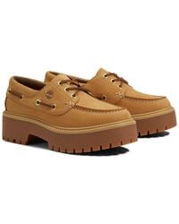 Timberland - Stone Street 3-eye Premium Leather Platform Boat Shoes From Finish Line - Lyst
