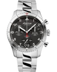 Alpina - Swiss Chronograph Startimer Pilot Stainless Steel Bracelet Watch 44mm - Lyst