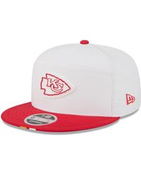 KTZ - White/scarlet San Francisco 49ers 2025 Nfl Training Camp Split Panel 9fifty Snapback Hat - Lyst