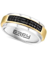 Effy - Effy Black Sapphire Horizontal Cluster Ring (1/3 Ct. T.w. - Lyst
