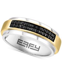 Effy - Effy Black Sapphire Horizontal Cluster Ring (1/3 Ct. T.w. - Lyst
