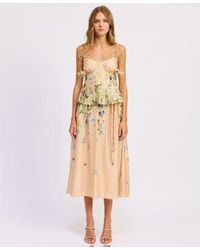 En Saison - Sleeveless Scoop Neck Carrera Top A Line Midi Skirt - Lyst