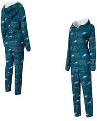 Concepts Sport - Philadelphia Eagles Roadway Allover Print Microfleece Full-zip Union Suit - Lyst