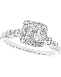 Macy's - Diamond Halo Ring (5/8 Ct. T.w. - Lyst