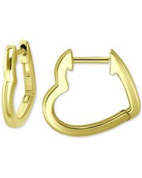 Giani Bernini - Heart Huggie Hoop Earrings, Xmm, Created For Macy's - Lyst