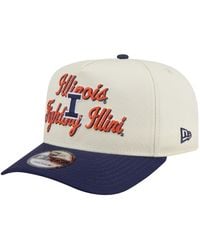 KTZ - Cream/navy Illinois Fighting Illini Vintage Chainstitch 9fifty A-frame Snapback Hat - Lyst