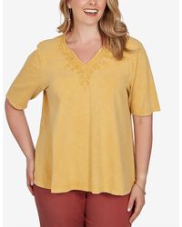 Ruby Rd. - Plus Size Soutache V-neck Knit Top - Lyst