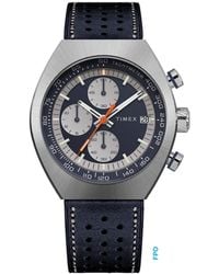 Timex - Quartz Analog Leather Watch - Lyst